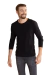 Camiseta Manga Longa Lisa Elastano Preto