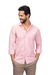 Camisa Casual Salmão Manga Longa