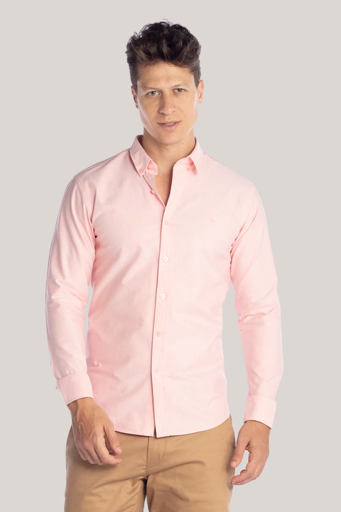 Camisa Salmão Casual Sarjada 100% Algodão Yacht Master - comprar online