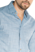 Camisa Casual texturada em algodão azul na internet