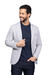 BLAZER SLIM FIT EM MOLETOM COM ELASTANO CINZA