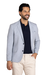Blazer azul claro meio forro em algodão com viscose - comprar online
