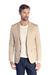 Blazer Casual Bege de Algodão com Elastano Slim Fit.