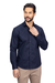 Camisa Marinho Slim Fit em Algodão - comprar online