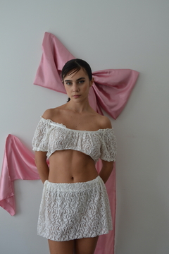 Conjunto encaje blanco