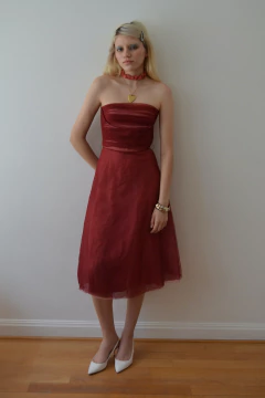 Vestido red strapless