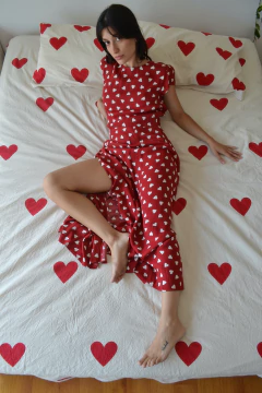 vestido red hearts - comprar online