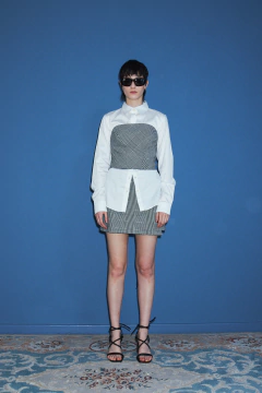 conjunto checked upcycled by trop