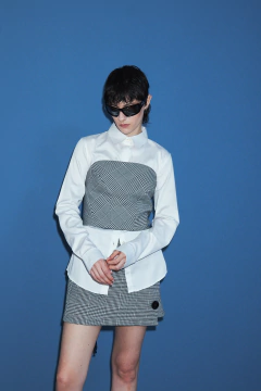 conjunto checked upcycled by trop - comprar online