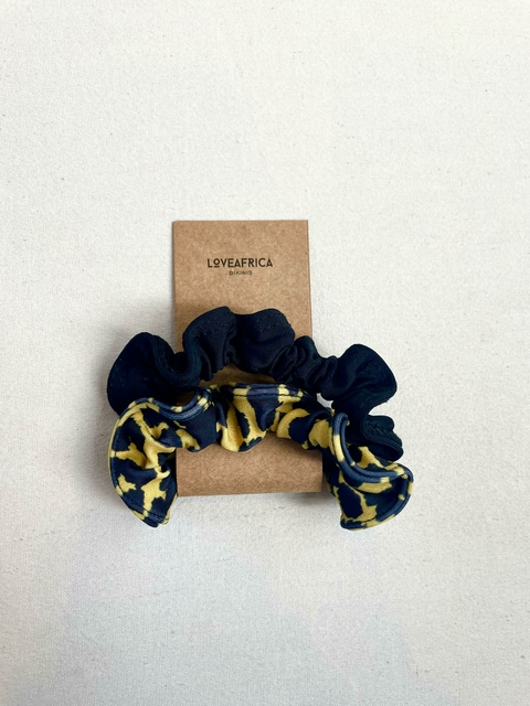 Scrunchies Pack X 2: Black y Leopard