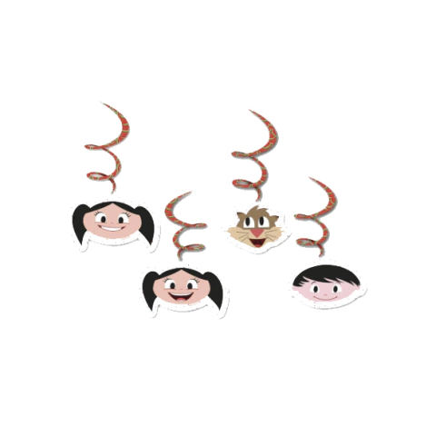 ENFEITE MOBILE C/4 UNID. SHOW DA LUNA FEST COLOR