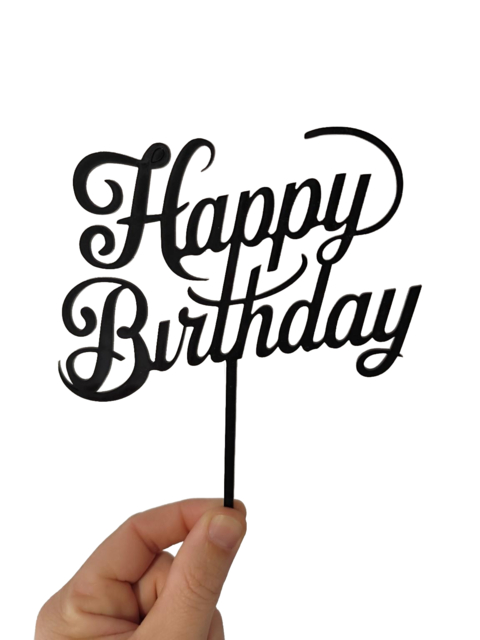 Topper Para Torta - Happy Birtday - Laser - - comprar online