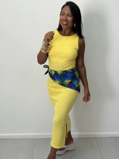 Vestido Canelado Regata