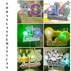 CAKETOPPER LUMINOSO PERSONALIZADO - comprar online