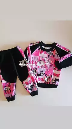 CONJUNTO ALGODON PREMIUM FRISADO MINNIE FUCSIA - newyevefun