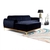 Sofá 3 Lugares Hug com Chaise Esquerdo Veludo Azul - loja online