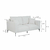 Sofá Unne 2 Lugares com Molas Ensacadas Bouclé Off White 170 cm na internet
