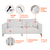Sofá Unne 3 Lugares com Molas Ensacadas Bouclé Off White 200 cm - loja online