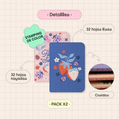 LIBRETA COSIDA POCKET A6 (X2) (AG50115) - comprar online