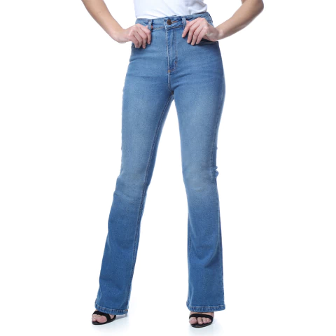 CALÇA JEANS LYCRA FEMININA FLARE - USTF200 - comprar online