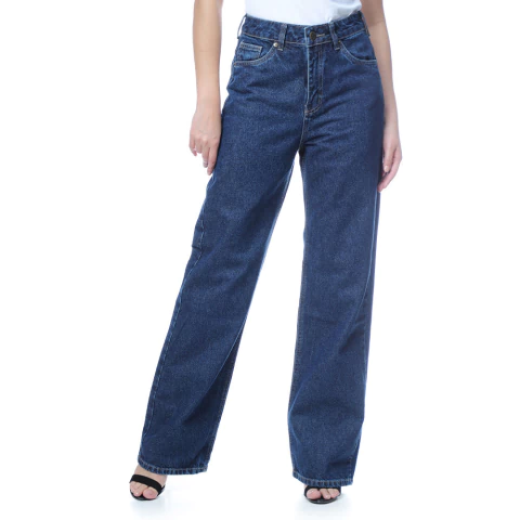CALÇA JEANS FEMININA WIDE LEG - USTF404