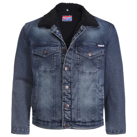 JAQUETA JEANS LYCRA MASC C/ C PELO P/GG - USTM952 - comprar online