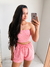 CONJUNTO KIMONO E SHORT RAIANE FLORAL CAMPONESA ROSA - Psi Modas