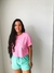 CROPPED T-SHIRT ROSA FRASE - comprar online