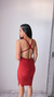 Vestido Avelã tricot decote V mini fenda lateral - comprar online