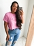 CROPPED T-SHIRT ROSA FRASE - loja online