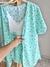 CONJUNTO KIMONO E SHORT RAIANE FLORAL CAMPONESA VERDE MENTA - loja online