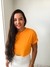 CROPPED T-SHIRT LARANJA VIVO SEM BARRA na internet