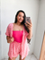 Imagem do CONJUNTO KIMONO E SHORT RAIANE FLORAL CAMPONESA ROSA