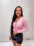 Cardigan Básico com botões de pérola rosa bebê - comprar online