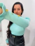 Blusa Princesa verde água com manga trabalhada na internet