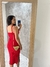 conjunto vermelho vivo tricot modal cropped de tricot com bojo e decote em V - loja online