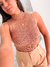 Blusa regata nude com gola redonda modal macio feminina - comprar online