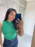 Blusa garrafinha tricot modal verde bandeira na internet