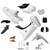 Kit Plásticos Adaptación Mondial LD110S Blanco con óptica + giros + tornillos - comprar online