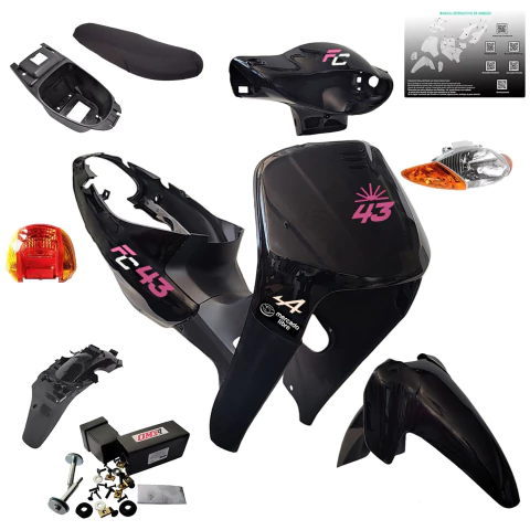 Kit Plasticos Completo Motos 110 Edicion Colapinto Ver Compatibilidad Omx4 - comprar online