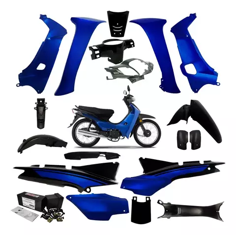 Kit Plasticos Zanella Due Classic 110 Azul Original Linea Vieja - comprar online