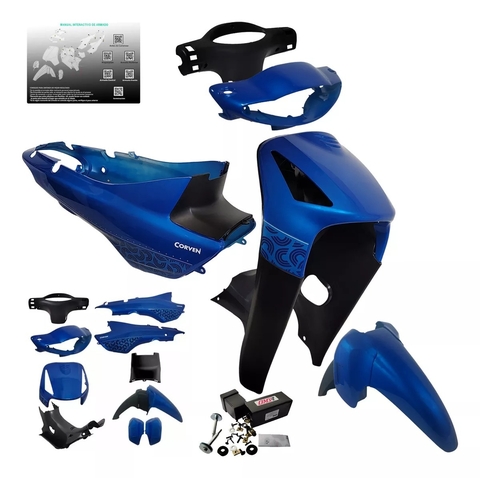 Kit Plasticos Carenado Corven Energy 110 Azul + Tornillos - comprar online