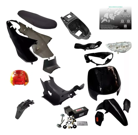 Kit Plasticos Zanella Zb 110 completo + Tornillos + Calcos - comprar online