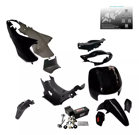 Kit Plásticos Guerrero Trip 110 11 Piezas Premium Pintado Con Tornillos y Calcos - comprar online