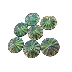 Piedras de Resina. 18 mm. Láser - Verde Manzana