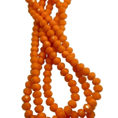 Tiras de Cristales. Dona de 8 mm (6 x 8 mm) - Verde Manzana