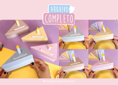 Caixa Fatia de Bolo | Aniversário na internet