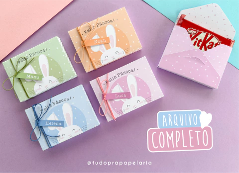 Carta porta chocolate | Páscoa