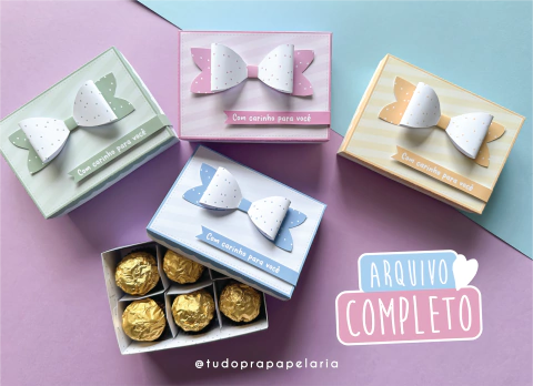 Caixa Laço 6 doces | Presente