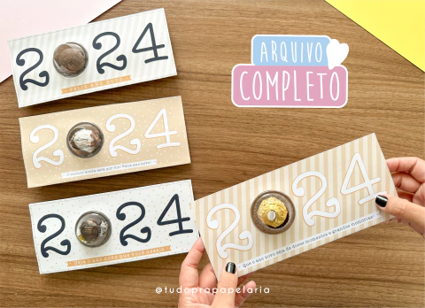 Card com doce - 2024 | Ano novo